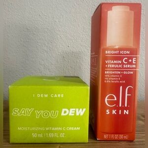 NIB Vit C Serum and Moisturizer Bundle - e.l.f + I DEW CARE (Korean Beauty)